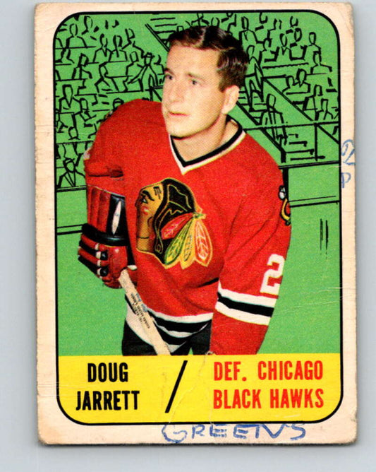 1967-68 Topps #112 Doug Jarrett  Chicago Blackhawks  V883