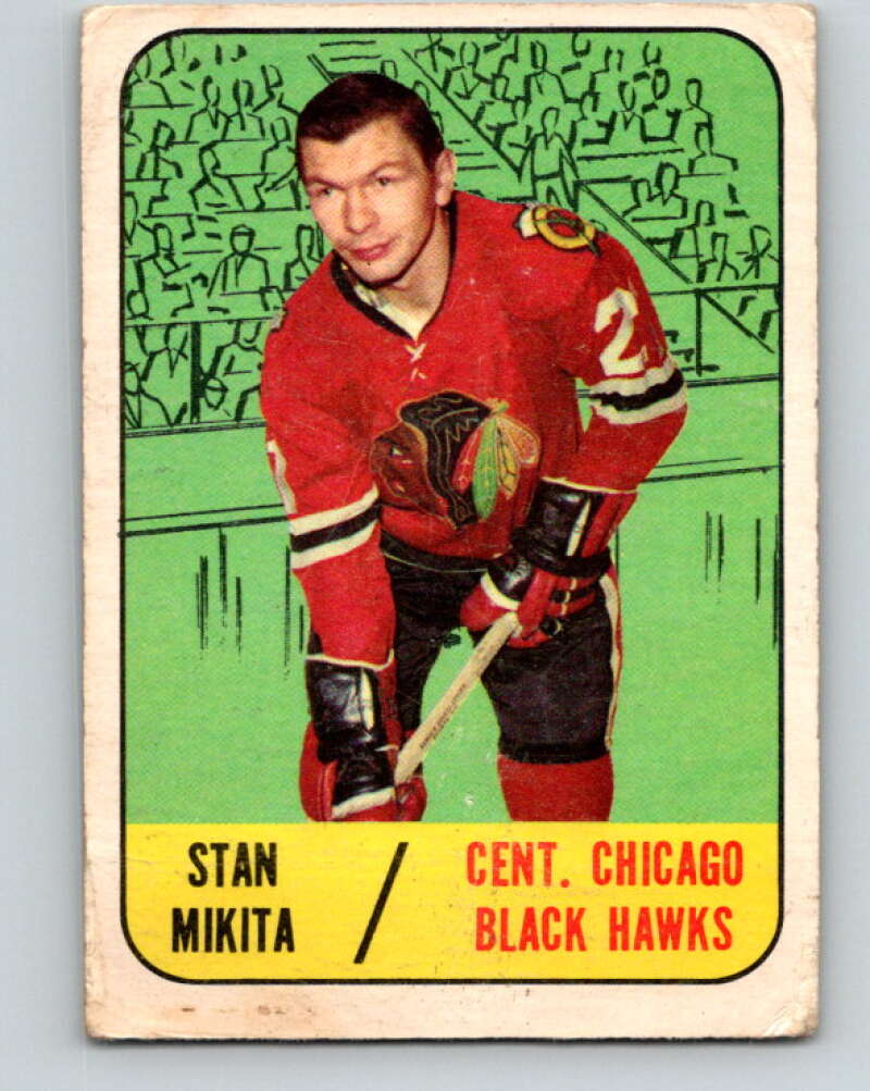 1967-68 Topps #114 Stan Mikita Chicago Blackhawks V886