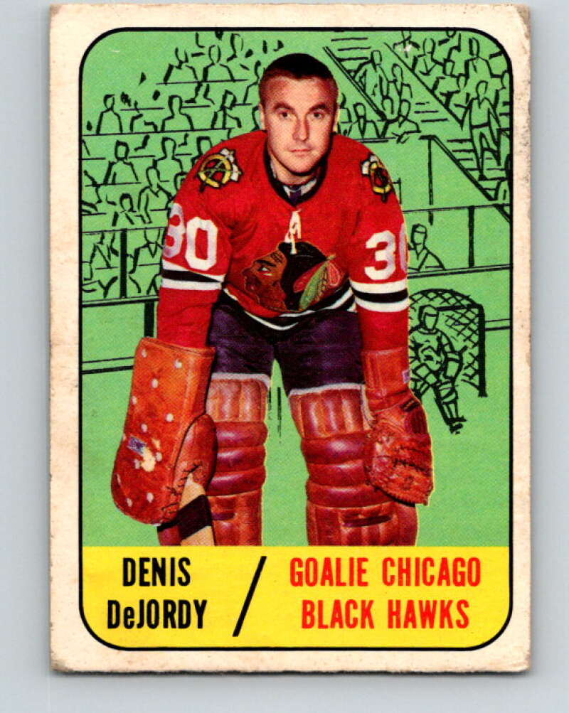 1967-68 Topps #115 Denis DeJordy Chicago Blackhawks V887