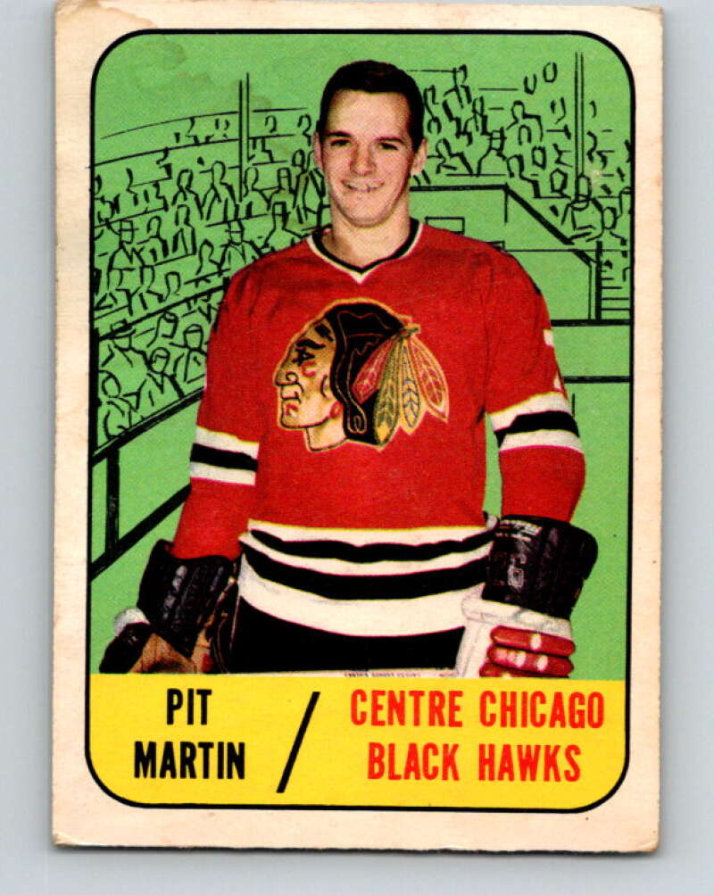 1967-68 Topps #116 Pit Martin  Chicago Blackhawks  V888
