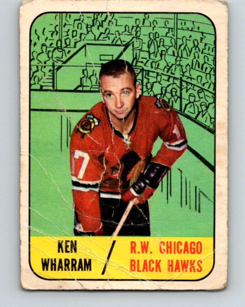 1967-68 Topps #117 Ken Wharram Chicago Blackhawks V889