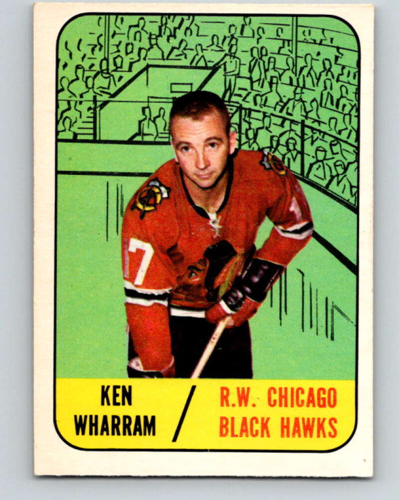1967-68 Topps #117 Ken Wharram Chicago Blackhawks V890