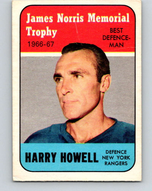 1967-68 Topps #119 Harry Howell  Trophy Winner  V891