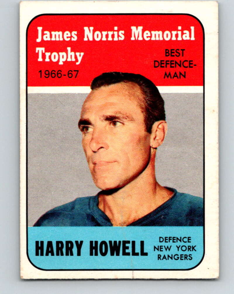 1967-68 Topps #119 Harry Howell Trophy Winner V892