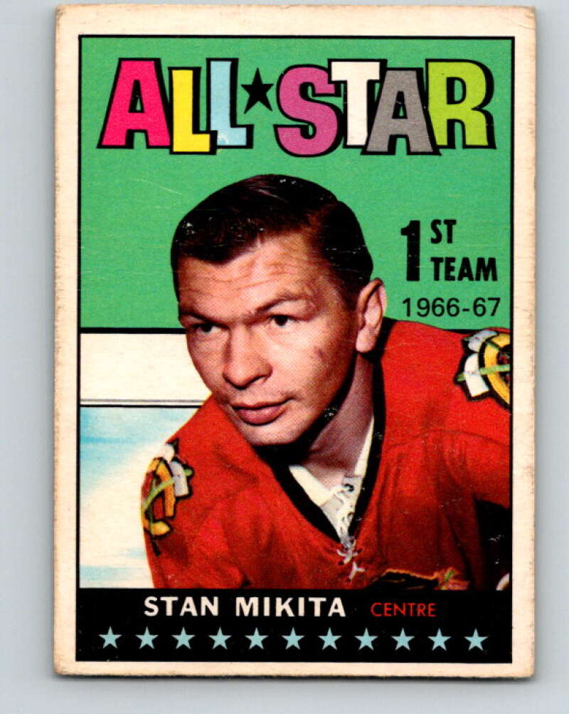 1967-68 Topps #126 Stan Mikita AS Chicago Blackhawks V899