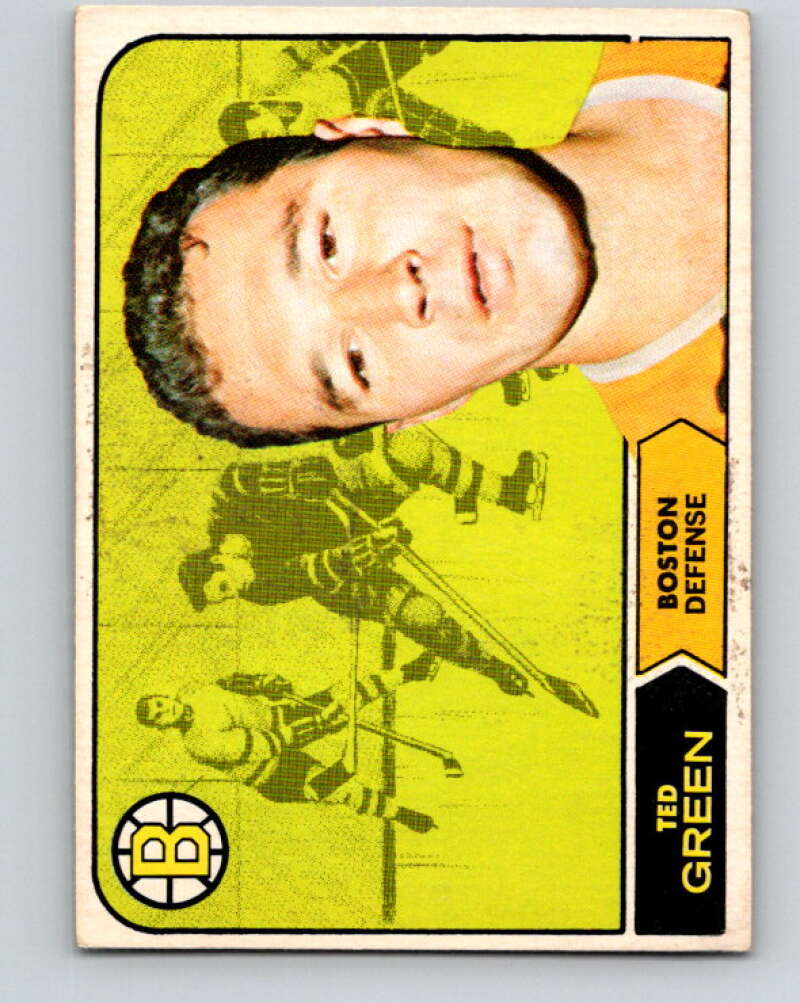 1968-69 O-Pee-Chee #4 Ted Green Boston Bruins V908