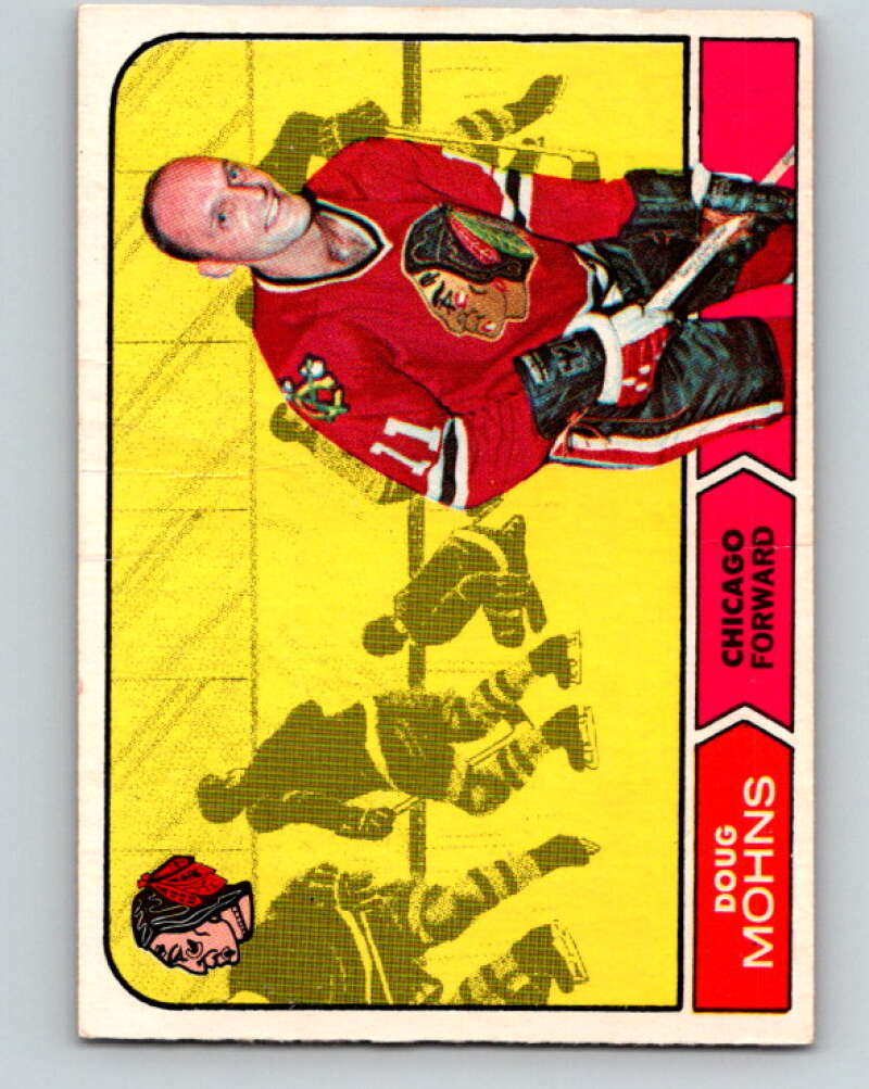 1968-69 O-Pee-Chee #19 Doug Mohns Chicago Blackhawks V927