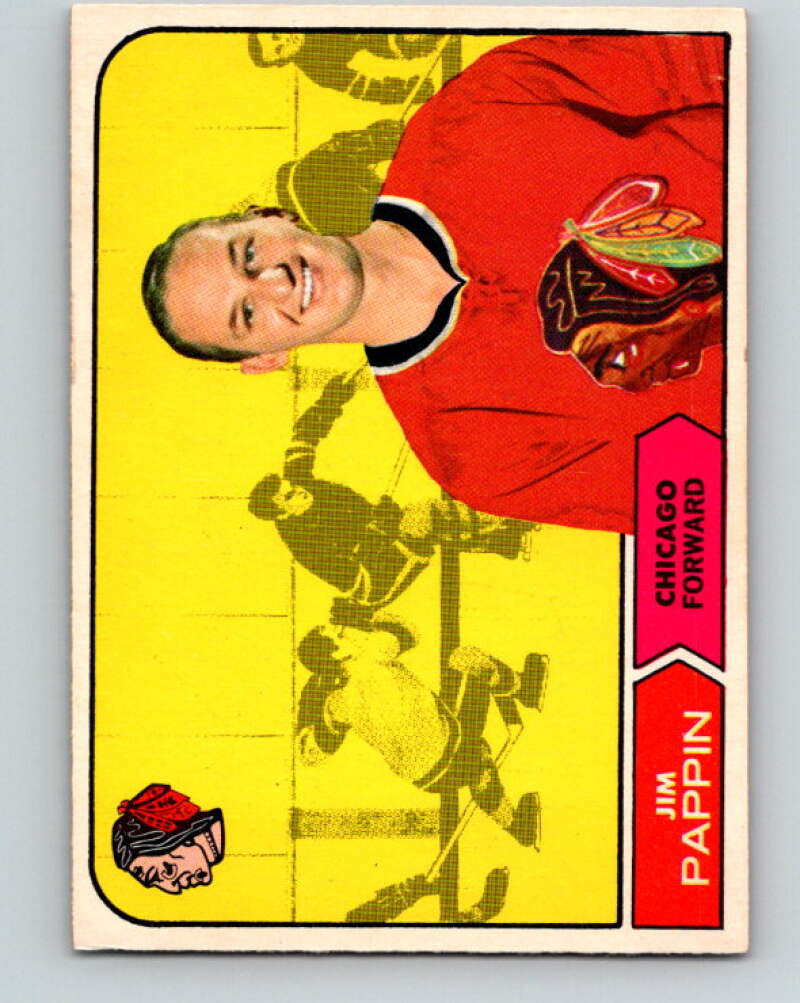 1968-69 O-Pee-Chee #21 Jim Pappin Chicago Blackhawks V929
