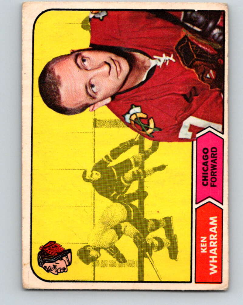 1968-69 O-Pee-Chee #22 Ken Wharram Chicago Blackhawks V930