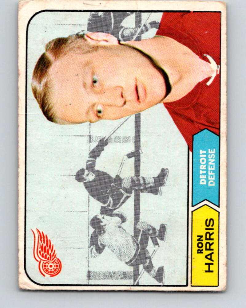 1968-69 O-Pee-Chee #27 Ron Harris RC Rookie Detroit Red Wings V936