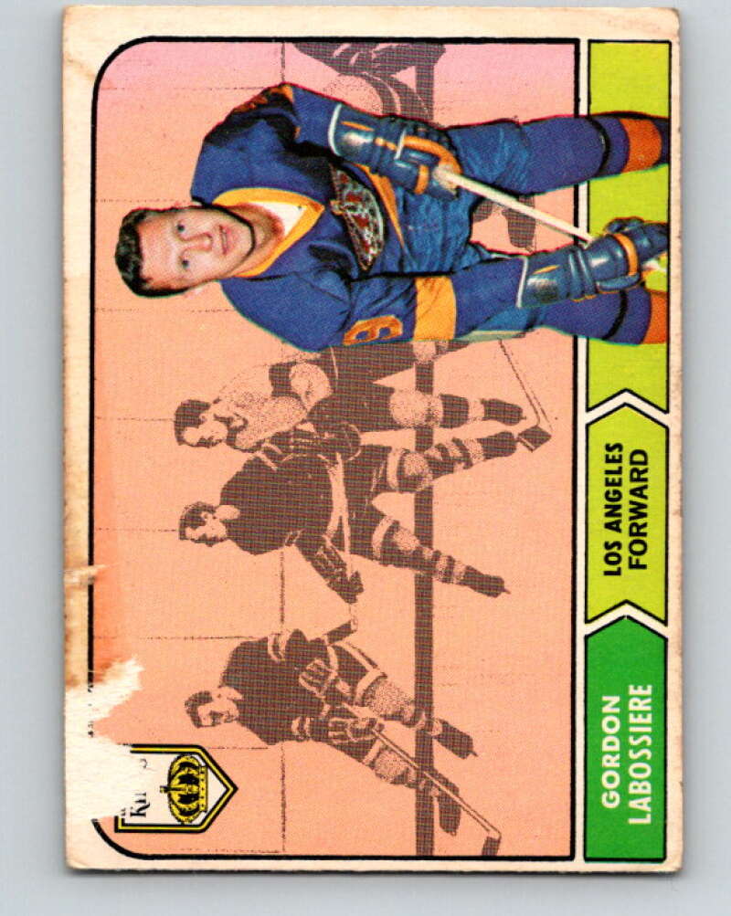1968-69 O-Pee-Chee #38 Gord Labossiere RC Rookie Los Angeles Kings V948