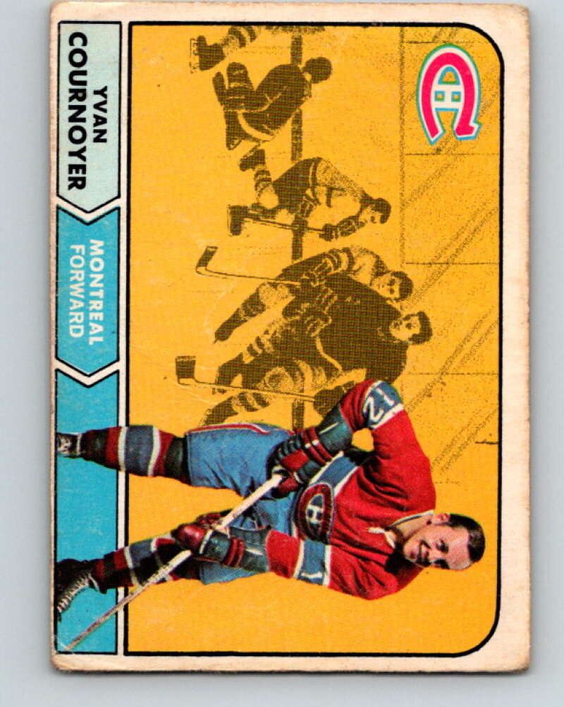 1968-69 O-Pee-Chee #62 Yvan Cournoyer Montreal Canadiens V982