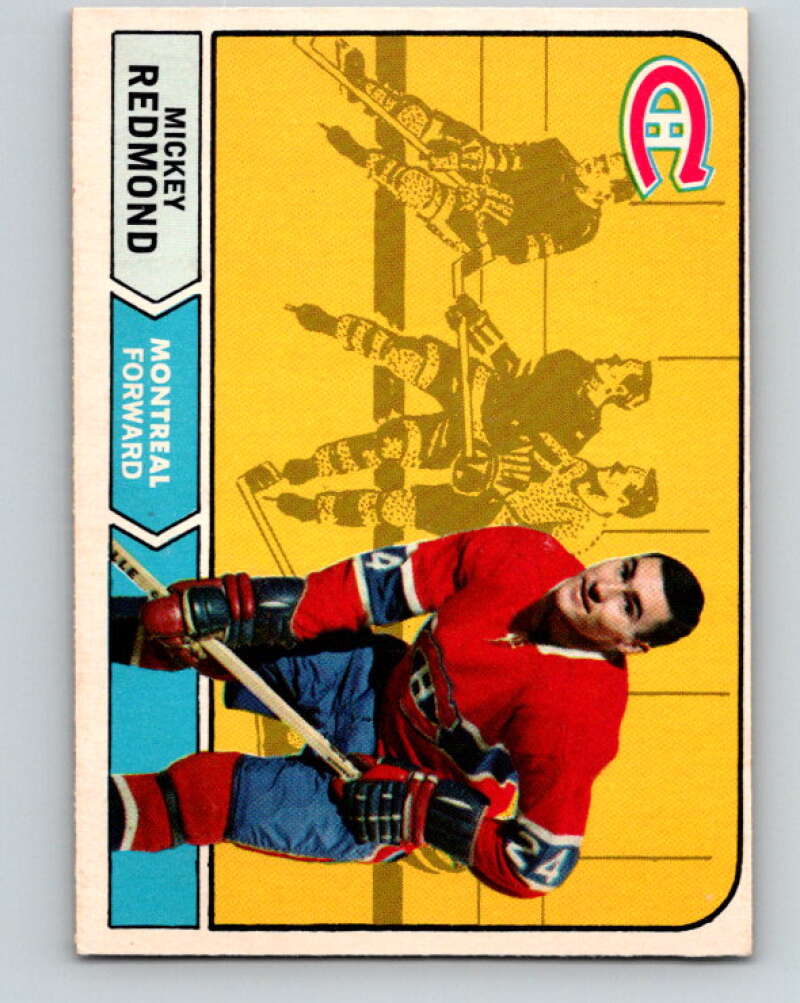 1968-69 O-Pee-Chee #64 Mickey Redmond RC Rookie Montreal Canadiens V984