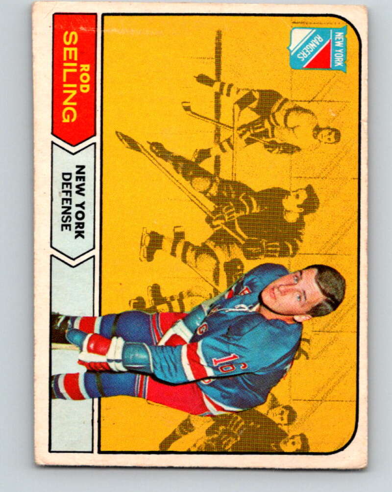 1968-69 O-Pee-Chee #71 Rod Seiling New York Rangers V993