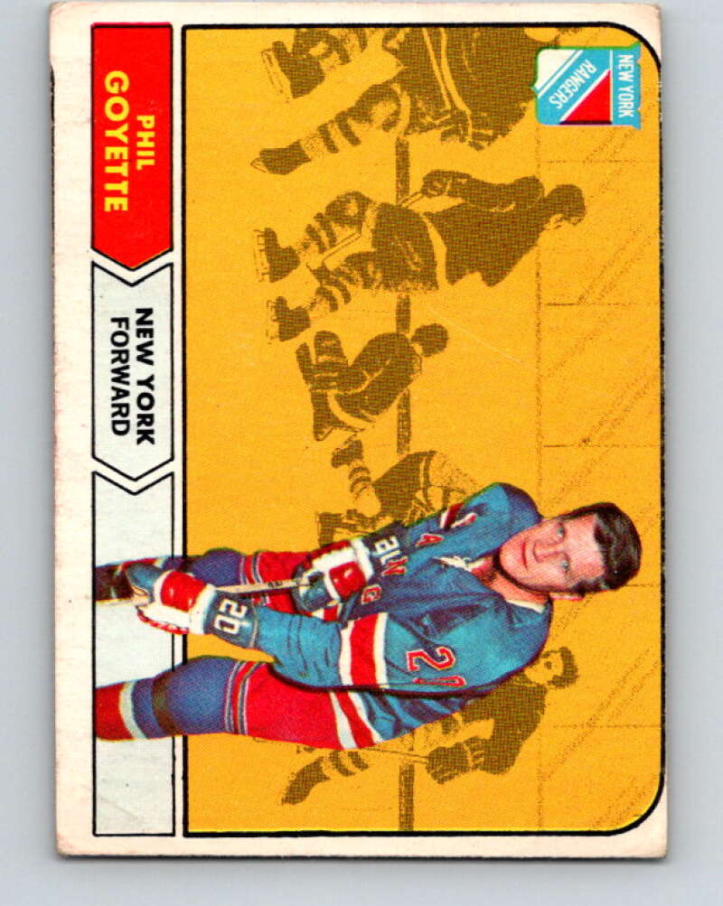 1968-69 O-Pee-Chee #73 Phil Goyette New York Rangers V995