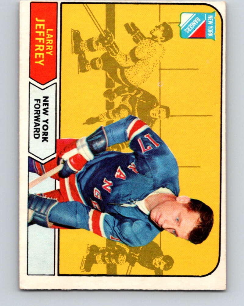 1968-69 O-Pee-Chee #74 Larry Jeffrey New York Rangers V997