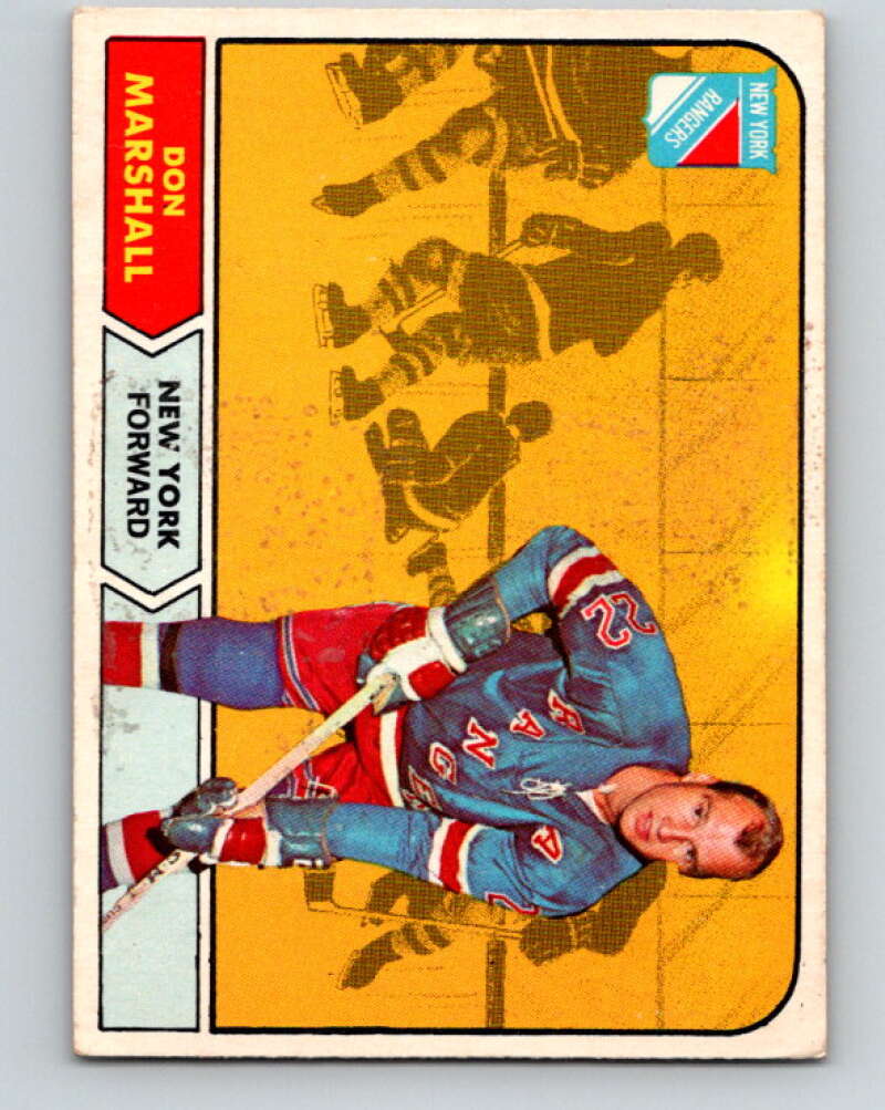 1968-69 O-Pee-Chee #75 Don Marshall New York Rangers V998