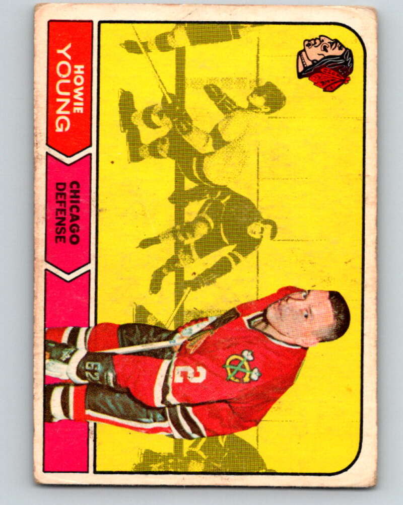 1968-69 O-Pee-Chee #82 Howie Young Chicago Blackhawks V1008