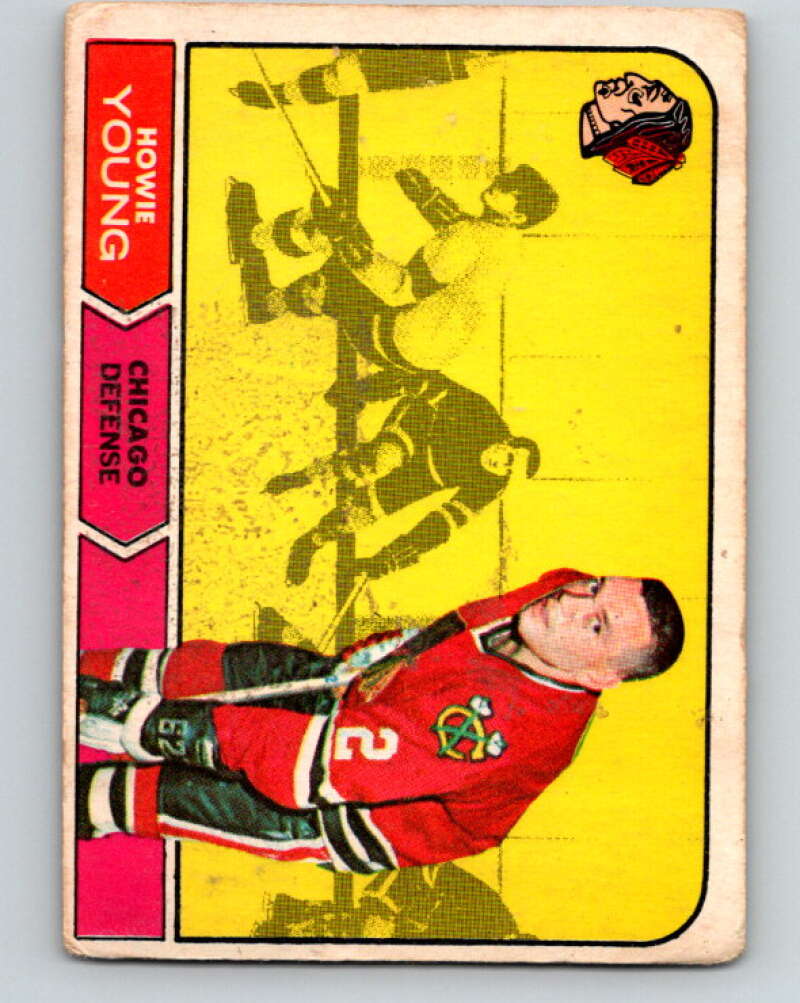 1968-69 O-Pee-Chee #82 Howie Young Chicago Blackhawks V1009