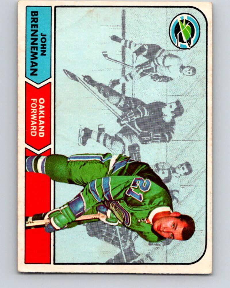 1968-69 O-Pee-Chee #83 John Brenneman UER RC Rookie Oakland Seals V1012