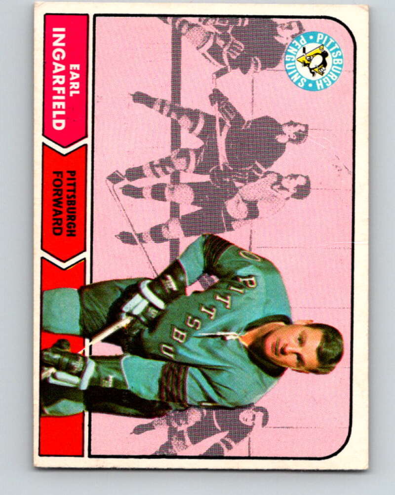 1968-69 O-Pee-Chee #102 Earl Ingarfield Pittsburgh Penguins V1037