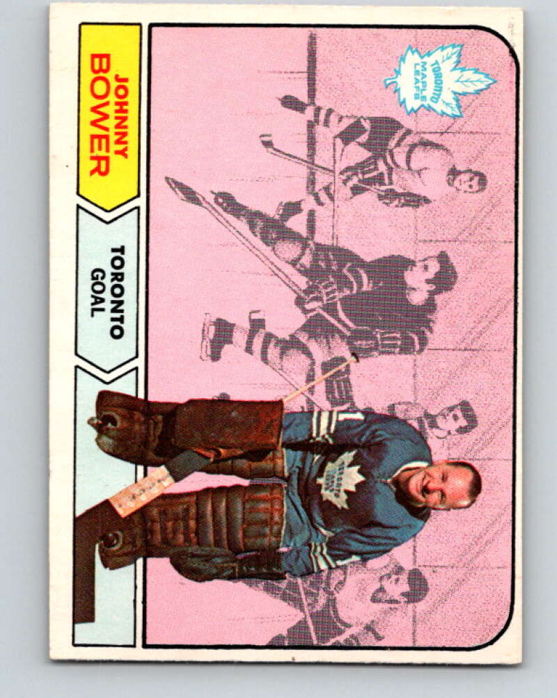 1968-69 O-Pee-Chee #122 Johnny Bower Toronto Maple Leafs V1064
