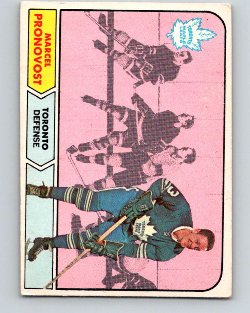 1968-69 O-Pee-Chee #125 Marcel Pronovost Toronto Maple Leafs V1066
