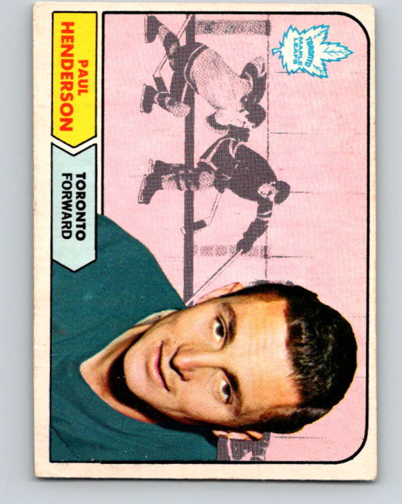 1968-69 O-Pee-Chee #127 Paul Henderson Toronto Maple Leafs V1068