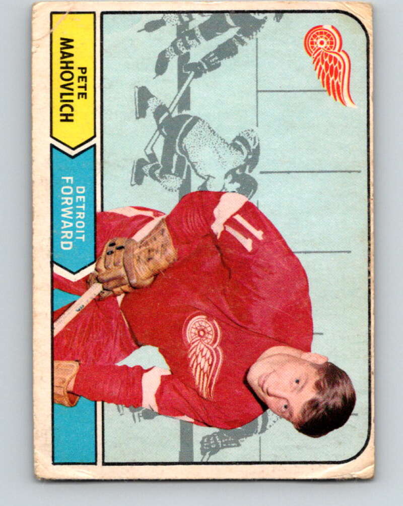 1968-69 O-Pee-Chee #143 Pete Mahovlich Detroit Red Wings V1092