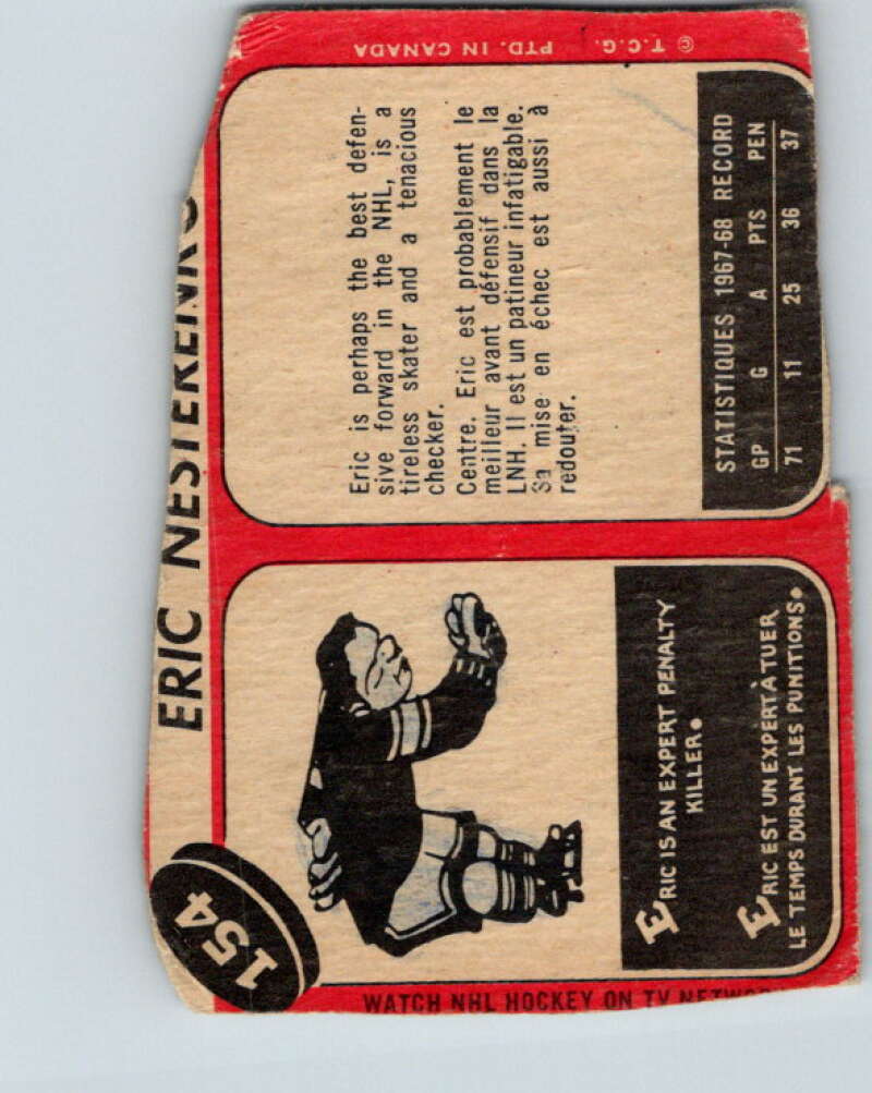 1968-69 O-Pee-Chee #154 Eric Nesterenko Chicago Blackhawks V1110