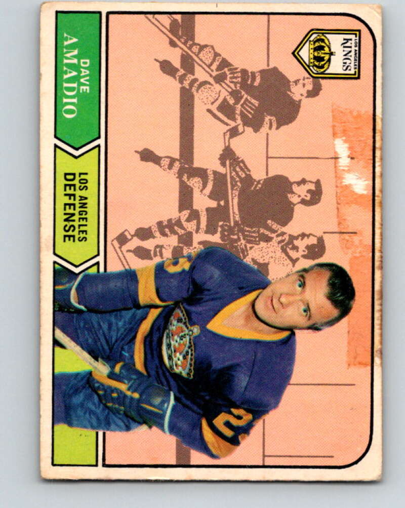 1968-69 O-Pee-Chee #157 Dave Amadio RC Rookie Los Angeles Kings V1115