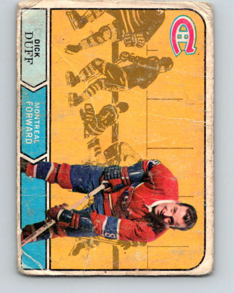 1968-69 O-Pee-Chee #161 Dick Duff Montreal Canadiens V1122