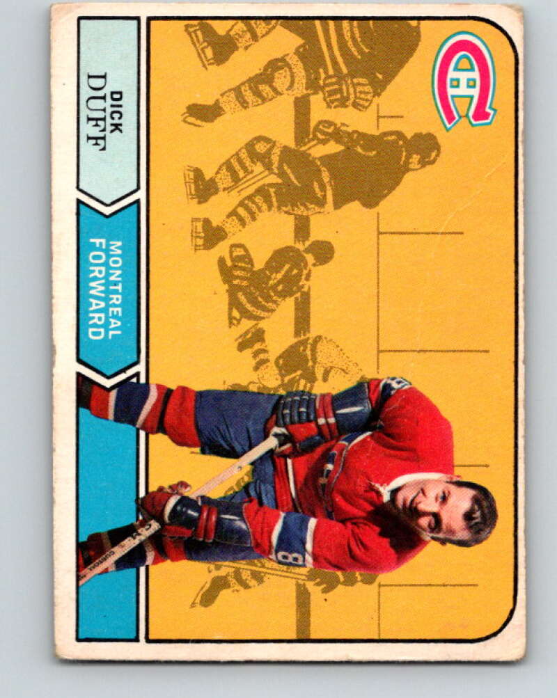 1968-69 O-Pee-Chee #161 Dick Duff Montreal Canadiens V1123