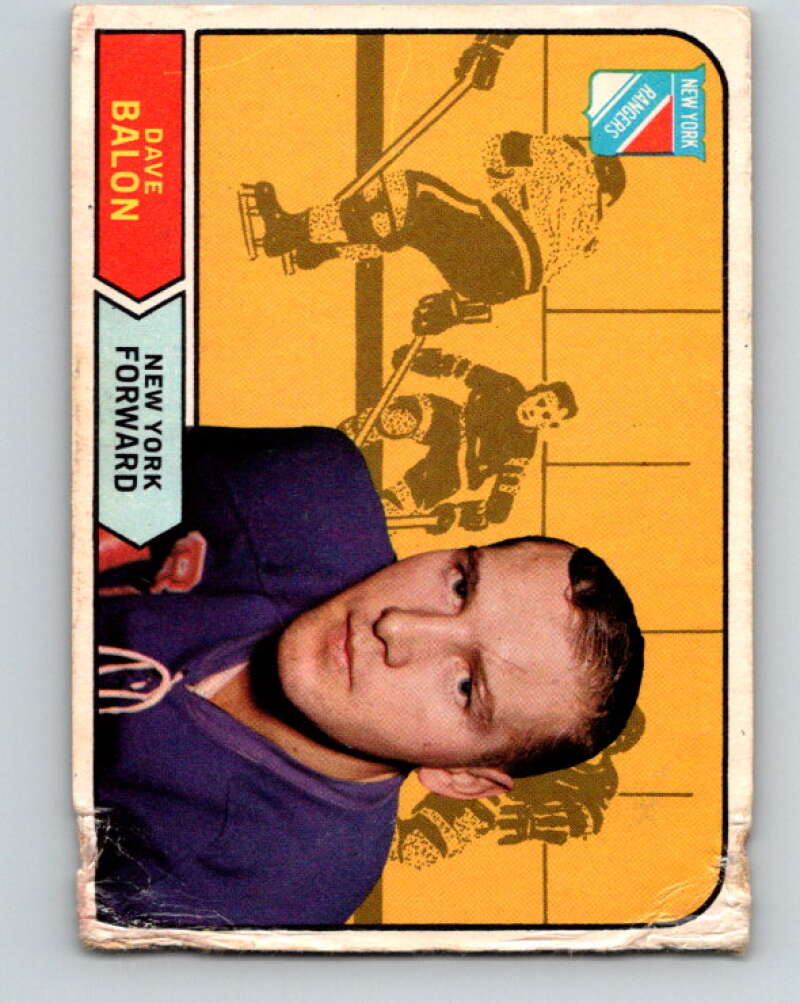 1968-69 O-Pee-Chee #169 Dave Balon New York Rangers V1132