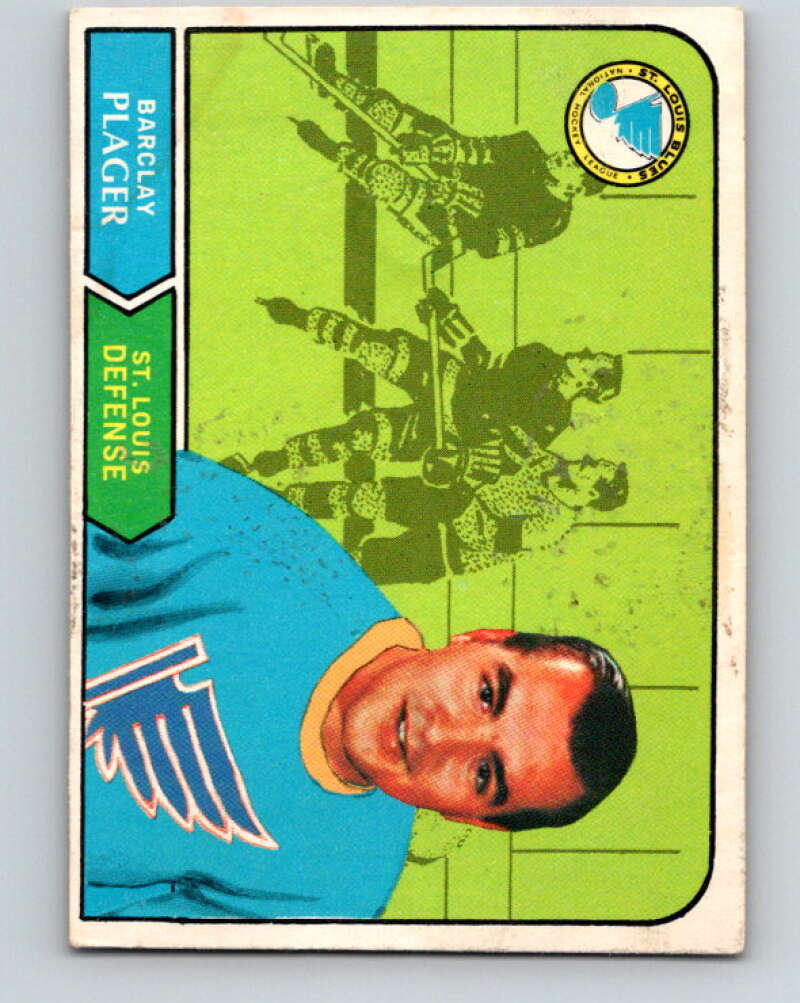 1968-69 O-Pee-Chee #177 Barclay Plager UER RC Rookie St. Louis Blues V1142