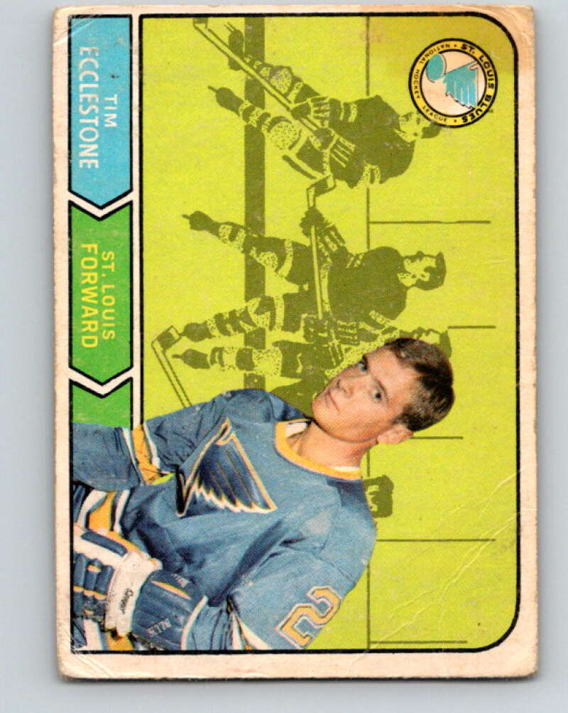 1968-69 O-Pee-Chee #178 Tim Ecclestone RC Rookie St. Louis Blues V1144