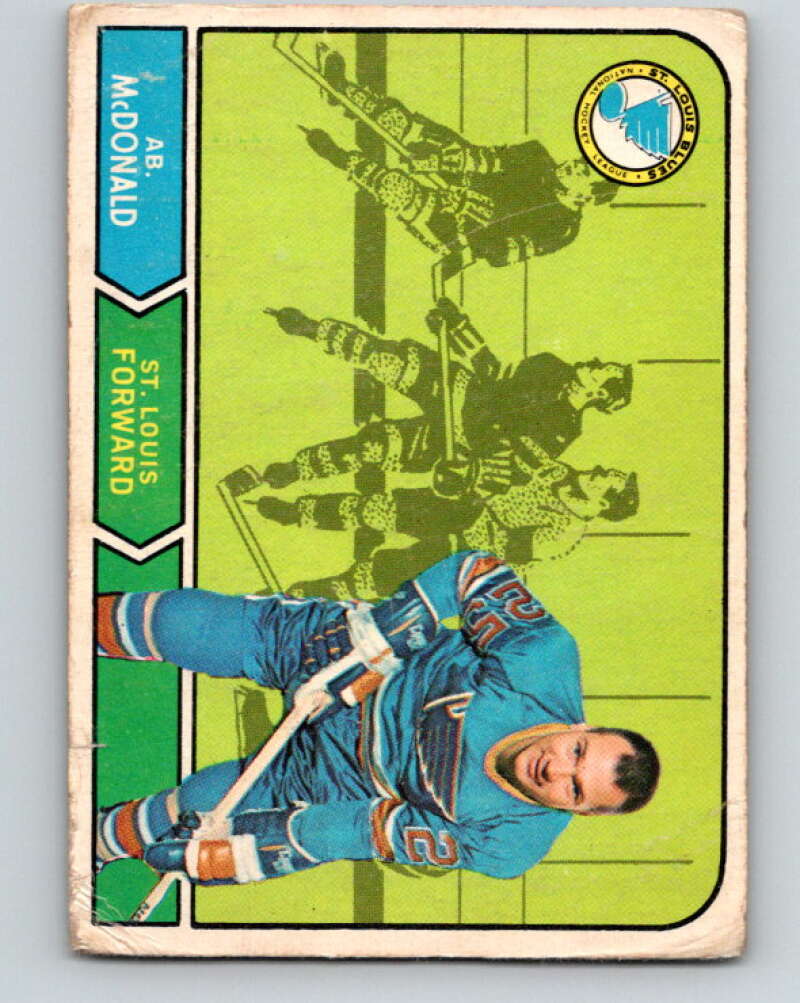 1968-69 O-Pee-Chee #180 Ab McDonald St. Louis Blues V1146