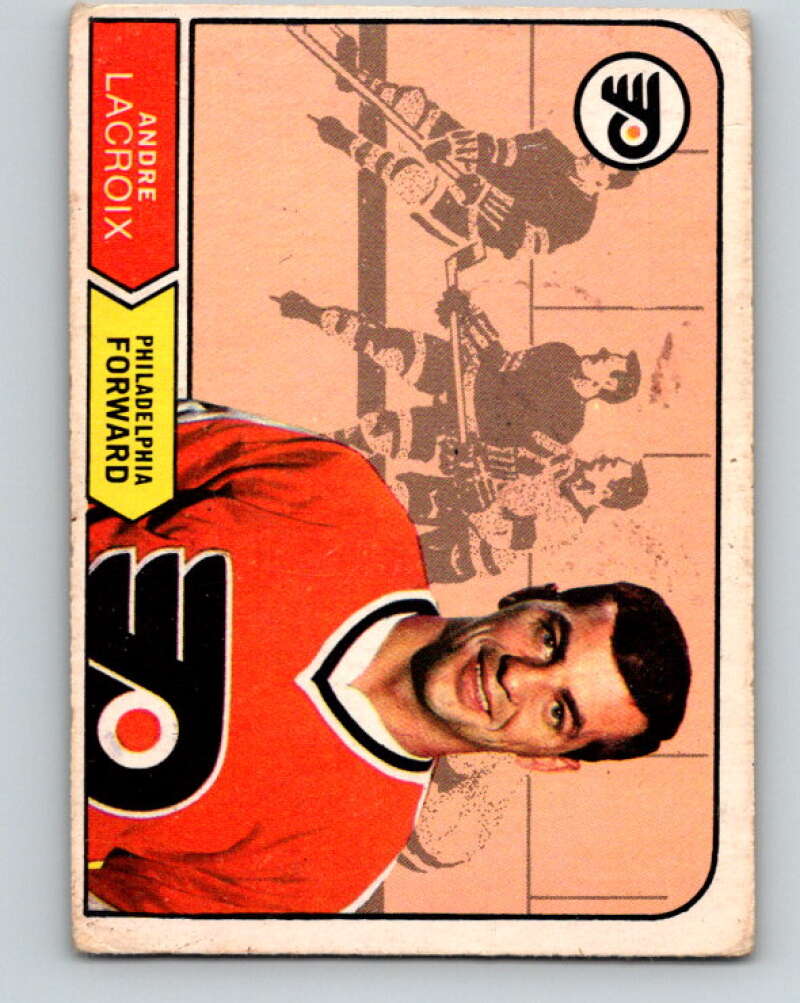 1968-69 O-Pee-Chee #184 Andre Lacroix RC Rookie Philadelphia Flyers V1150
