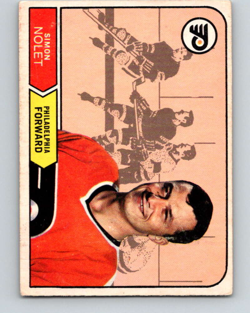 1968-69 O-Pee-Chee #187 Simon Nolet RC Rookie Philadelphia Flyers V1155
