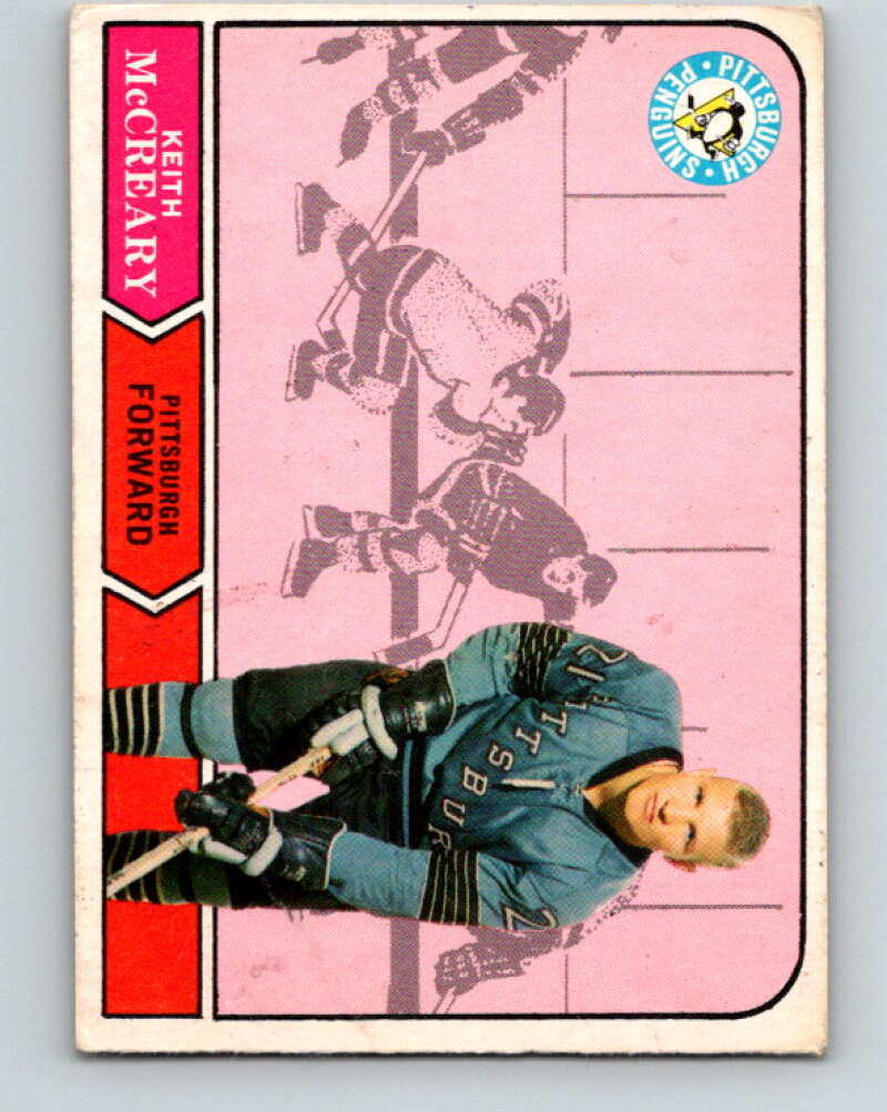 1968-69 O-Pee-Chee #193 Keith McCreary RC Rookie Pittsburgh Penguins V1161