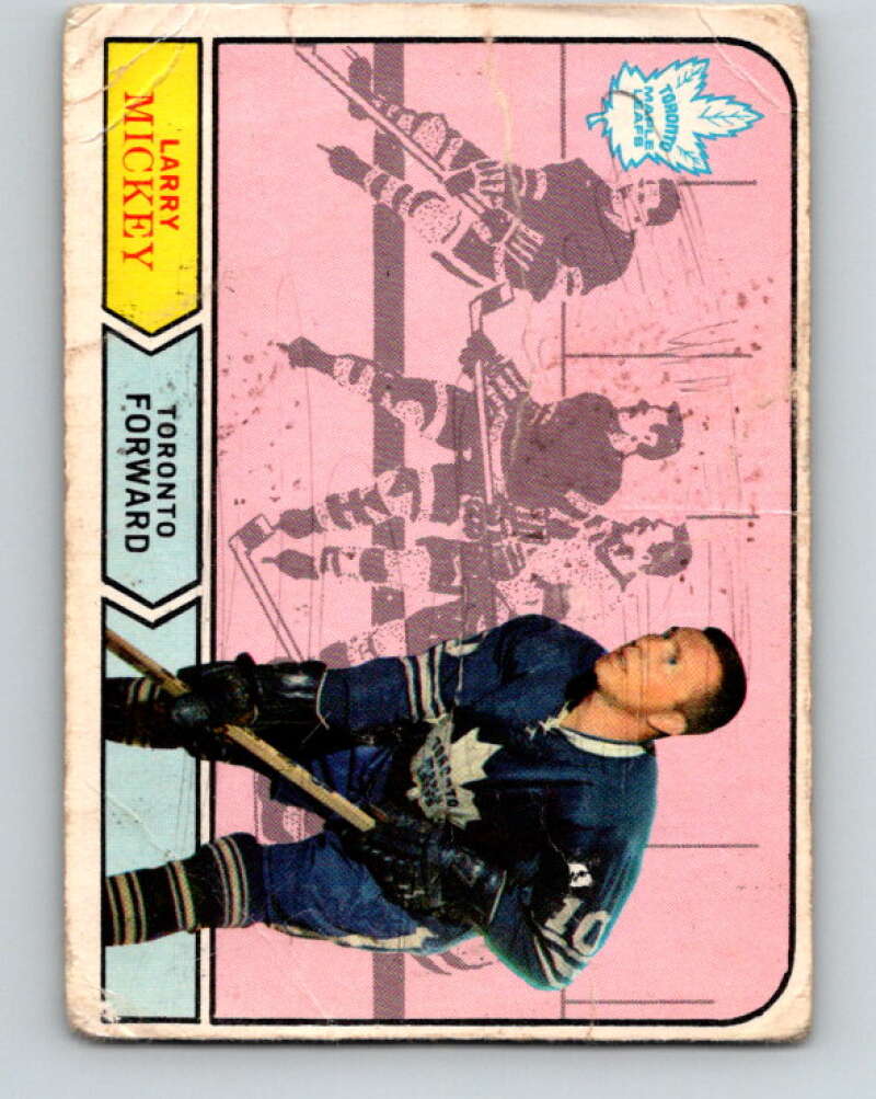 1968-69 O-Pee-Chee #195 Larry Mickey RC Rookie Toronto Maple Leafs V1164