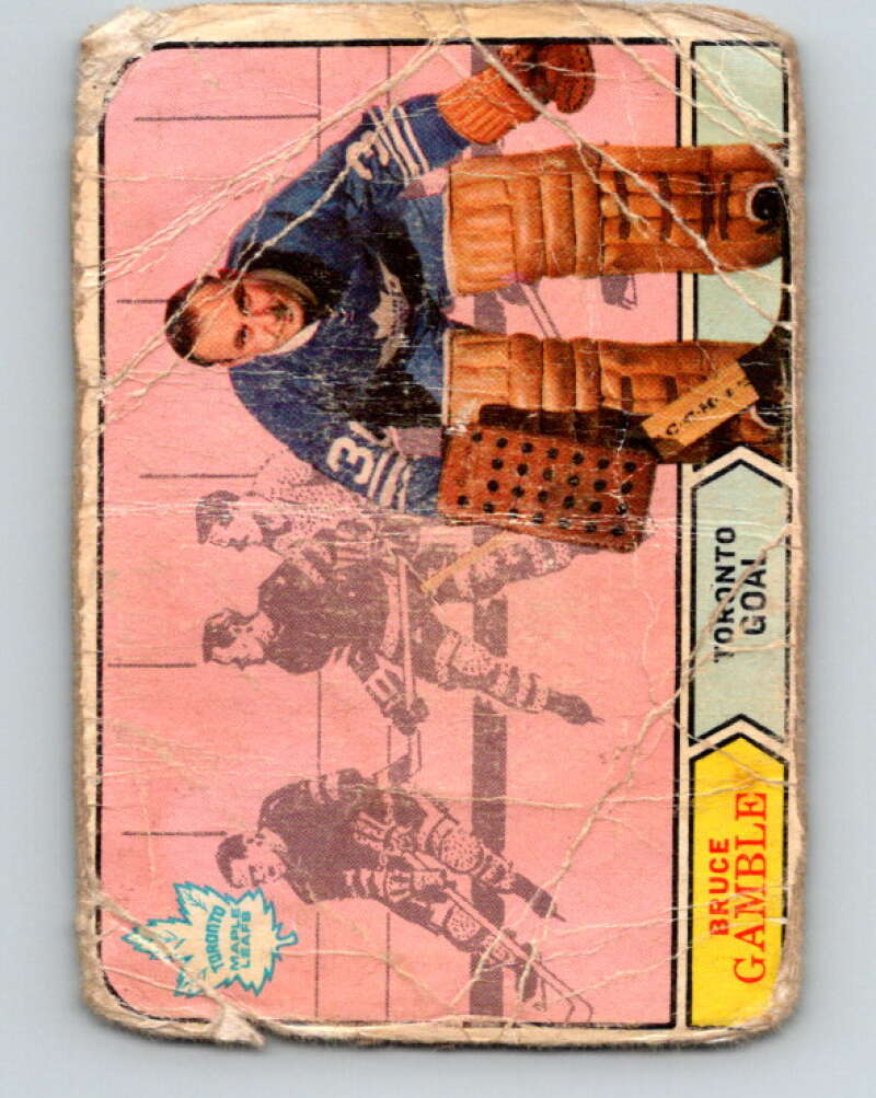 1968-69 O-Pee-Chee #197 Bruce Gamble Toronto Maple Leafs V1167