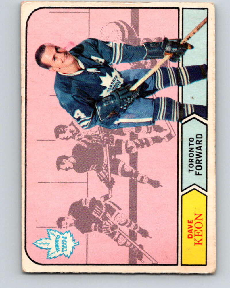 1968-69 O-Pee-Chee #198 Dave Keon Toronto Maple Leafs V1168