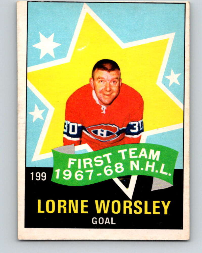 1968-69 O-Pee-Chee #199 Gump Worsley AS Montreal Canadiens V1169