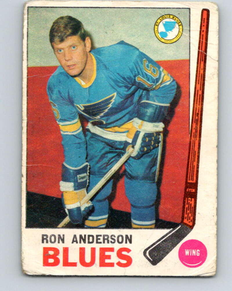 1969-70 O-Pee-Chee #14 Ron Anderson RC Rookie St. Louis Blues V1214