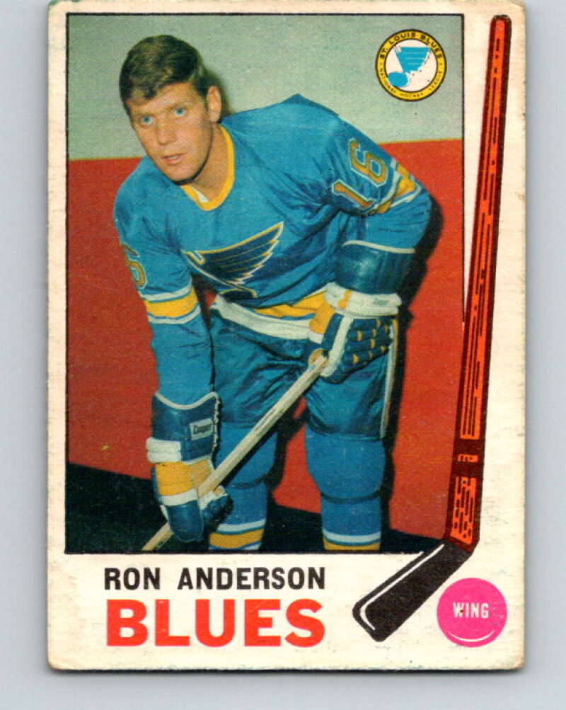 1969-70 O-Pee-Chee #14 Ron Anderson RC Rookie St. Louis Blues V1218