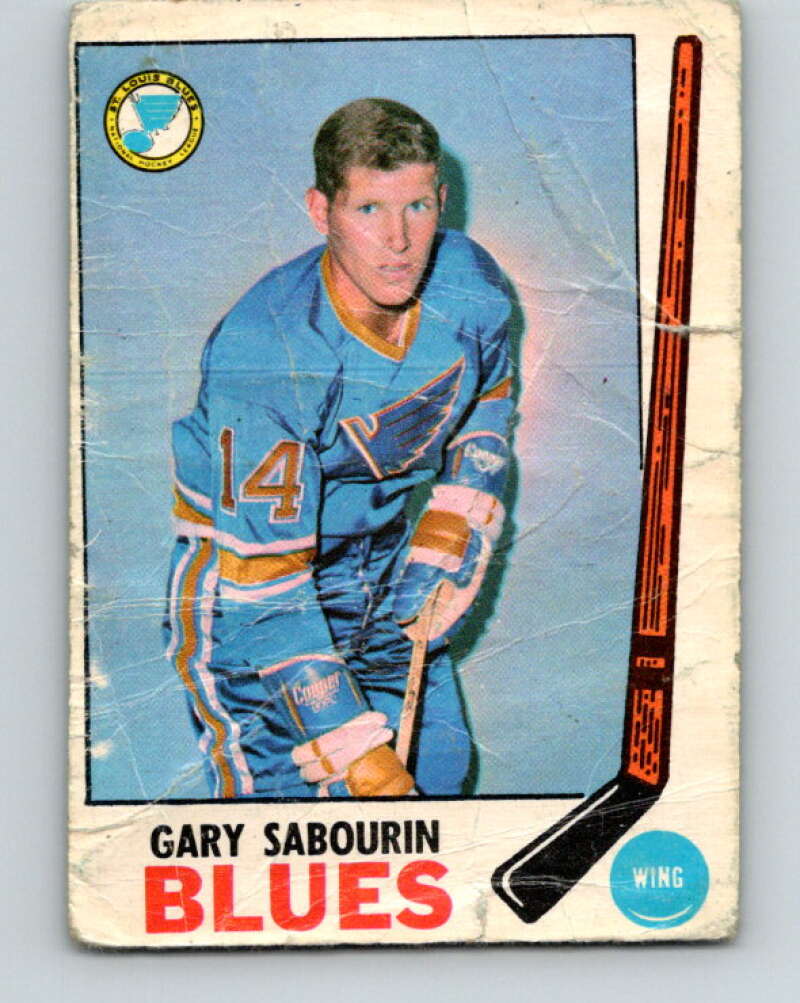 1969-70 O-Pee-Chee #19 Gary Sabourin St. Louis Blues V1233