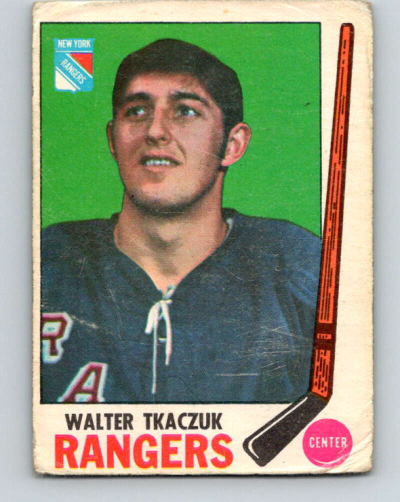 1969-70 O-Pee-Chee #43 Walt Tkaczuk RC Rookie New York Rangers V1286