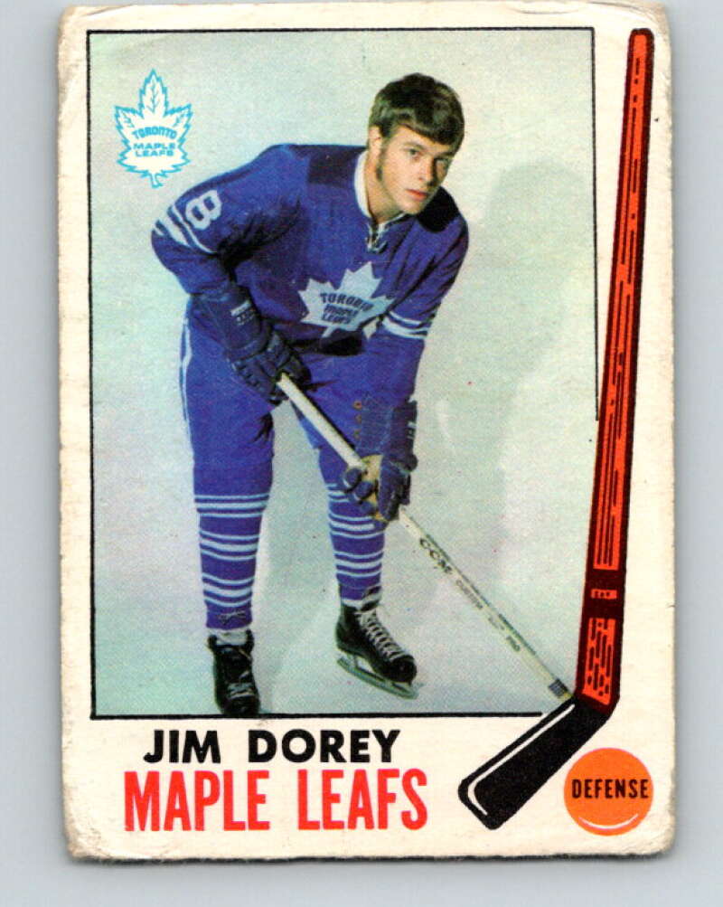 1969-70 O-Pee-Chee #45 Jim Dorey RC Rookie Toronto Maple Leafs V1287