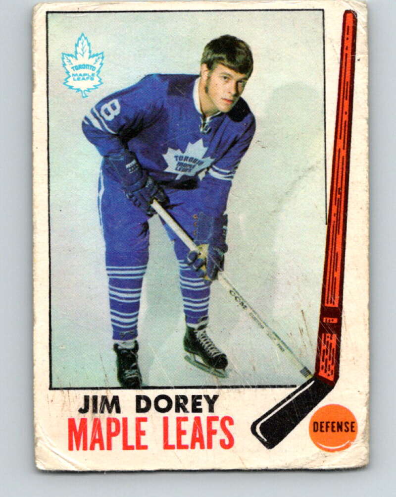 1969-70 O-Pee-Chee #45 Jim Dorey RC Rookie Toronto Maple Leafs V1288